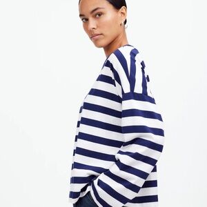 NWT Madewell Oversized Long-Sleeve Crewneck Tee